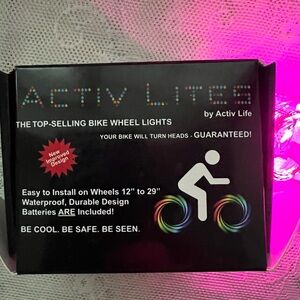 Activ Lifes LED bike wheel lights Pink waterproof flashing or constant on